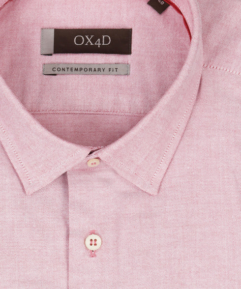 Rose rode royal oxford overhemd